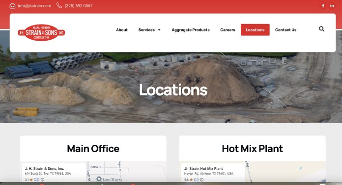 J H Strain and sons webpage